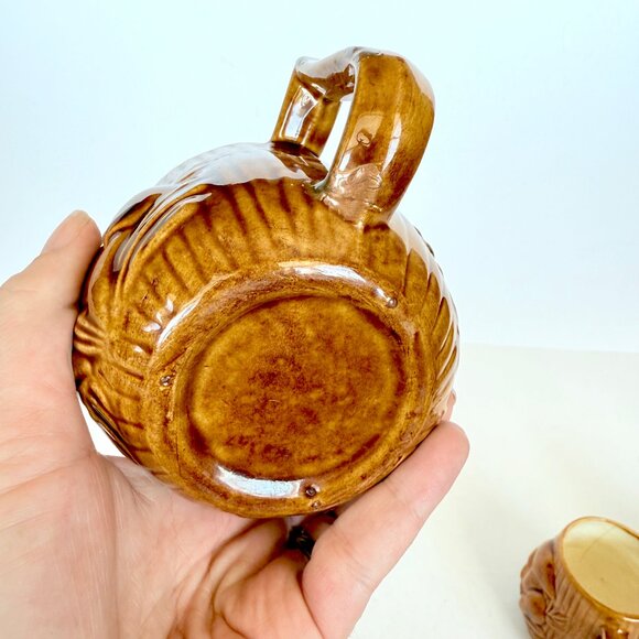 Vintage 70s Cottagecore Arnel's Merry Mushroom Ceramic Mug and Tray Snack Set - Picture 15 of 17